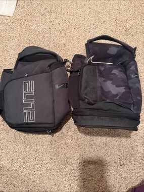 Nike Black Camo & Solid Black Toiletry Bags Duo